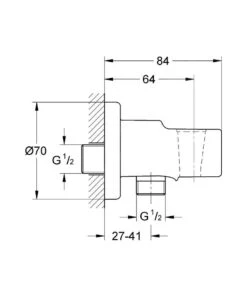 Alternative view of Grohe Relexa - Wandaansluitbocht, Chroom 28679000