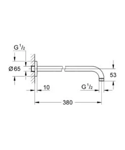 Alternative view of Grohe Rainshower - Modern Douchearm, Chroom 28361000