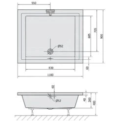 Polysan Deep - Diepe Douchebak 1100x900x260 Mm, Wit 72363 11 Polysan Deep - Diepe Douchebak 1100x900x260 Mm, Wit 72363 -Grohe Winkel 822e5e4b1c5303fb1e90a9e3