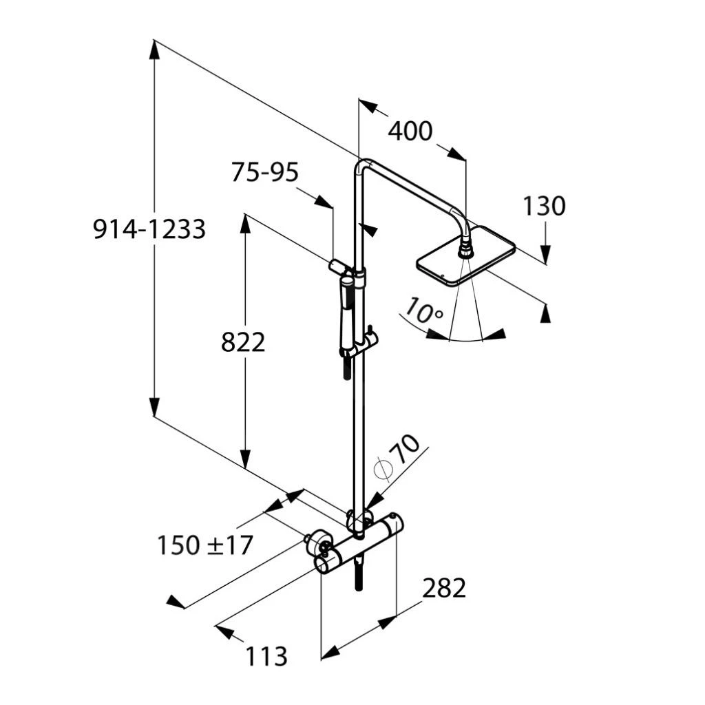 Kludi A-Qa - Doucheset Dual Shower System, Met Thermostaat, Chroom 4909505-00 4 Kludi A-Qa - Doucheset Dual Shower System, Met Thermostaat, Chroom 4909505-00 - Afbeelding 2