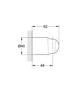 Alternative view of Grohe Relexa - Wanddouchehounder, Chroom 28605000