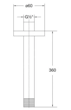 Alternative view of Steinberg 100 - Plafond Douchearm, 360 Mm, Chroom 100 1591