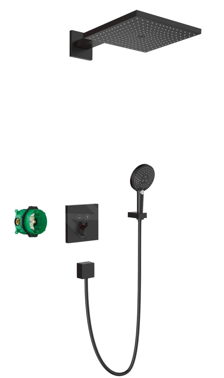 Hansgrohe Raindance E - Doucheset 300 Met ShowerSelect Inbouw Thermostaatkraan, Mat Zwart 27939670 3 Hansgrohe Raindance E - Doucheset 300 Met ShowerSelect Inbouw Thermostaatkraan, Mat Zwart 27939670