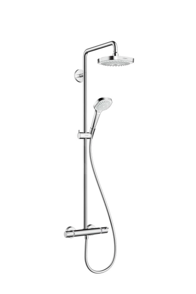 Hansgrohe Croma Select E - Showerpipe 180 Doucheset Met Thermostaat, 2 Jet, Wit/chroom 27256400 3 Hansgrohe Croma Select E - Showerpipe 180 Doucheset Met Thermostaat, 2 Jet, Wit/chroom 27256400