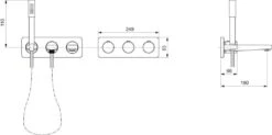 Alternative view of Ideal Standard Archimodule - Doucheset Met Inbouw Badthermostaat, Chroom A1552AA