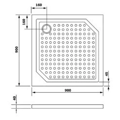 Alternative view of Gelco Aneta - Douchebak 900x900 Mm, Wit GA009