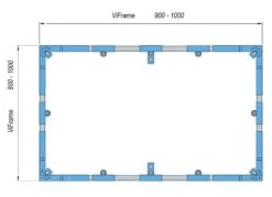 Alternative view of Villeroy & Boch Toebehoren - ViFrame Montageframe, Voor Kleinformaat Douchebakken (tot 1000 X 1000) Van Quaryl U91412300