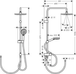 Alternative view of Hansgrohe Vernis Blend - Doucheset Showerpipe 200 Reno, EcoSmart, Chroom 26099000