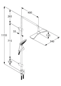 Alternative view of Kludi Fizz - Doucheset Dual Shower System, Chroom 6709105-00