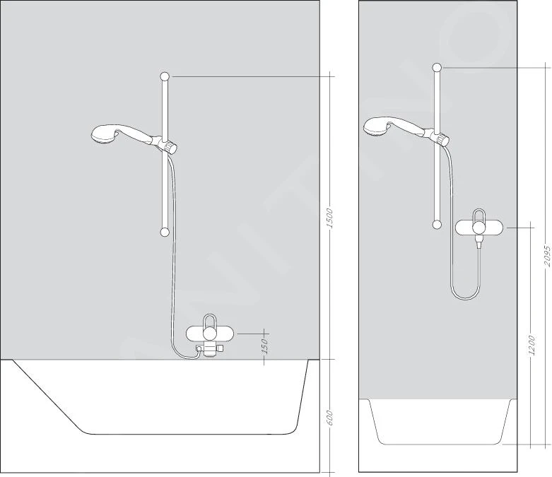 Hansgrohe Raindance Select E - 120 Doucheset Met Ecostat Select Thermostaat, 3 Jet, Chroom 27039000 5 Hansgrohe Raindance Select E - 120 Doucheset Met Ecostat Select Thermostaat, 3 Jet, Chroom 27039000 - Afbeelding 3