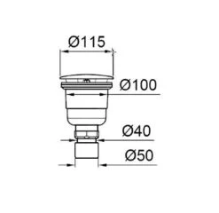 Alternative view of Grohe Afvoergarnituren - Afvoergarnituur Voor Douchebak, Verticale Afvoer, Chroom 49533000