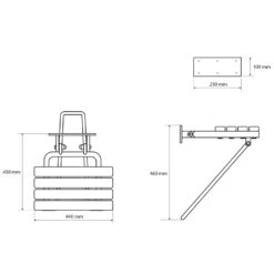 Alternative view of Sapho Ridder Accessoires - Douche Seat, Neerklapbaar, Wit XH001
