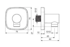 Hansa Living - Wandaansluitbocht, Chroom 51180193 -Grohe Winkel 9af534612ed1530b05949f06