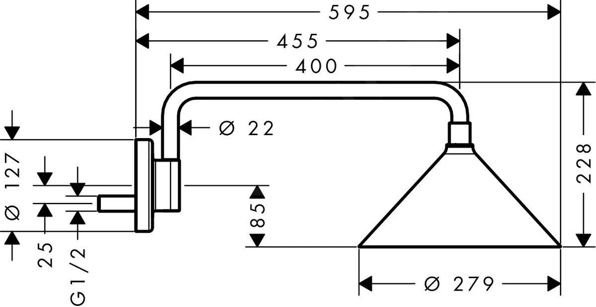 Axor Douche Programma - Hoofddouche 240 Mm 2jet, Douchearm, Design Front, Chroom 26021000 4 Axor Douche Programma - Hoofddouche 240 Mm 2jet, Douchearm, Design Front, Chroom 26021000 - Afbeelding 2
