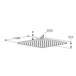 Kludi A-Qa - Hoofddouche 300x300 Mm, Chroom 6443005-00 -Grohe Winkel a25f19e9229ba0442534cd11
