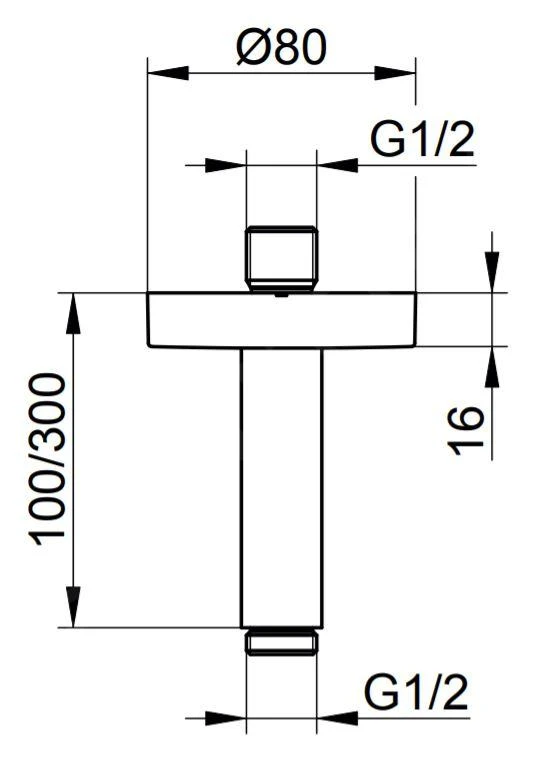 Keuco Elegance - Douchearm Voor Wandaansluiting, Lengte 300 Mm, Roestvrij Staal 51689070300 4 Keuco Elegance - Douchearm Voor Wandaansluiting, Lengte 300 Mm, Roestvrij Staal 51689070300 - Afbeelding 2