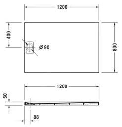 Alternative view of Duravit Stonetto - Douchebak 1200x800 Mm, Antraciet Mat 720148680000000