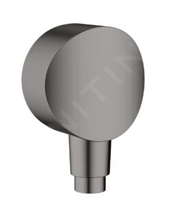 Hansgrohe Fixfit - Wandaansluitbocht S Met Terugslagklep, Geborsteld Zwart Chroom 26453340