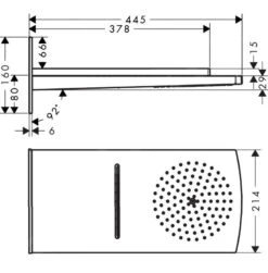Alternative view of Hansgrohe Raindance - Rainfall 180 Hoofddouche, 2jet, Wit/chroom 28433400