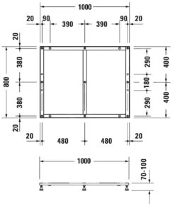 Alternative view of Duravit Toebehoren - Potenset 1000x800 Mm 791380000000000