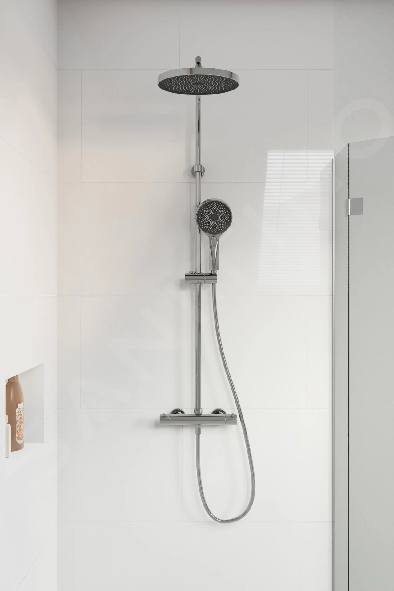 Kielle Aura - Doucheset Met Thermostaatkraan, 260 Mm, 3jet, Chroom 20602010 3 Kielle Aura - Doucheset Met Thermostaatkraan, 260 Mm, 3jet, Chroom 20602010