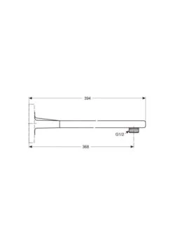 Alternative view of Ideal Standard Archimodule - Douchearm 370 Mm, Chroom A1524AA