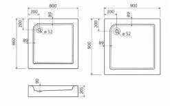 Alternative view of Kolo Standard Plus - Acrylaat Douchebak, 900x900 Mm, Wit XBK1490000