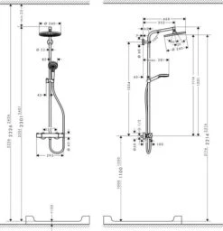 Hansgrohe Crometta - Showerpipe S 240 Doucheset Met Thermostaat, EcoSmart 9 L/min, Chroom 27268000 -Grohe Winkel ba2f927e4f59583949e5b8c3