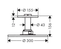Alternative view of Axor Douche Programma - Hoofddouche 300 Mm Met Plafondaansluiting, 1jet, Chroom 35301000