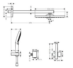 Alternative view of Hansgrohe Raindance E - Doucheset 300 Met ShowerSelect Inbouw Thermostaatkraan, Mat Zwart 27939670