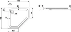 Alternative view of Laufen Solutions - Douchebak 900x900 Mm, Wit H2145020000001