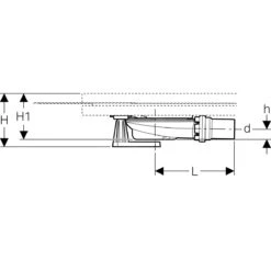 Alternative view of Geberit Setaplano - Ruwbouwset Voor Douchebak, Waterstophoogte 30 Mm, D40 Mm, 6 Poten 154.021.00.1