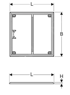 Alternative view of Geberit Setaplano - Installatieframe Voor Douchebakken, 900x900 Mm, Voor 4 Steunpoten 154.470.00.1