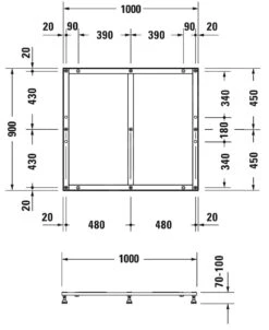 Alternative view of Duravit Toebehoren - Potenset Voor Douchebak 1000x900 Mm 791381000000000