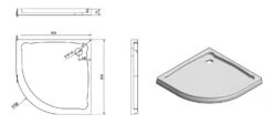 Alternative view of Gelco Douchebakken - Douchebak HERA, 900x900 Mm, R550, Wit GH559