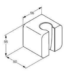 Alternative view of Kludi A-Qa - Handdouchehouder, Chroom 6555105-00
