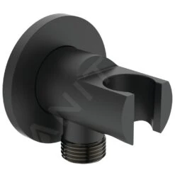 Ideal Standard Idealrain - Aansluitbocht Met Douchehouder, Zwart BC807XG