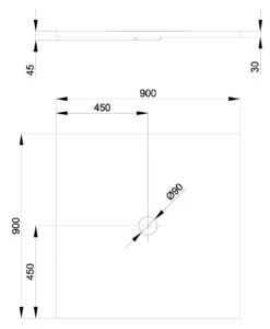 Alternative view of Bette Floor - Douchebak 900x900 Mm, Anti-Slip, BetteGlaze Plus, Wit 5931-000AR,PLUS
