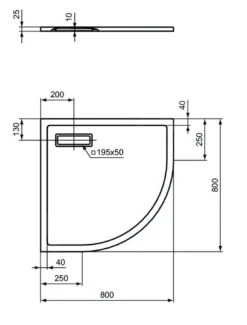 Alternative view of Ideal Standard Ultra Flat New - Douchebak, Halfrond 900x900 Mm, Wit T449201