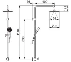 Alternative view of Hansa Viva - Regendouche Set, Chroom 44190200