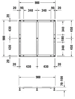 Alternative view of Duravit Toebehoren - Potenset Voor Douchebak 900x900 Mm 791374000000000