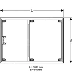 Alternative view of Geberit Setaplano - Geberit Installatieframe Voor Setaplano Douchebak, Groter Dan 1000 Mm 154.479.00.1