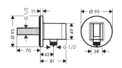 Hansgrohe Fixfit - Muuraansluitbocht Met Handdouchehouder, Mat Zwart 26888670 -Grohe Winkel da336fb724807d8f7440b26c 2
