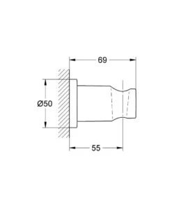 Alternative view of Grohe Rainshower - Wanddouchehouder, Wit 27074LS0