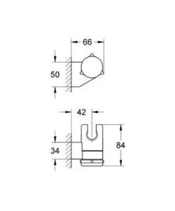 Alternative view of Grohe Tempesta - Wandhouder Voor Handdouche, Chroom 27595000