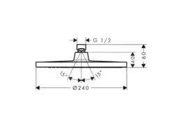 Alternative view of Hansgrohe Crometta - Hoofddouche S 240 Mm, Mat Zwart 26723670