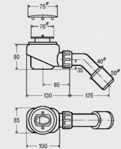 Alternative view of Ideal Standard Strada - Domoplex Afvoergarnituur, Chroom K7814AA