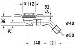 Alternative view of Duravit Toebehoren - Douchebakafvoer, Chroom 791260000001000