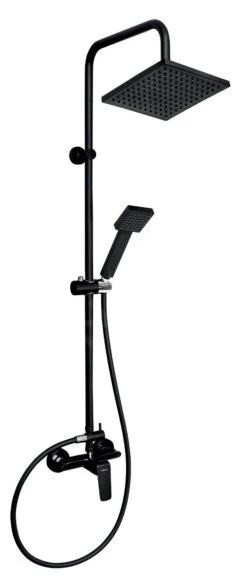 Novaservis Nobless Tina - Doucheset Incl. Kraan, 200 Mm, 1jet, Zwart SET043/38,5