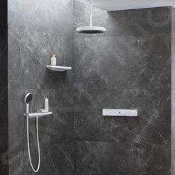 Hansgrohe Rainfinity - Muuraansluiting Porter 500 Met Douchehouder En Planchet L, Chroom 26843000 -Grohe Winkel e37233fc3fc22346e3f6d3c1 3